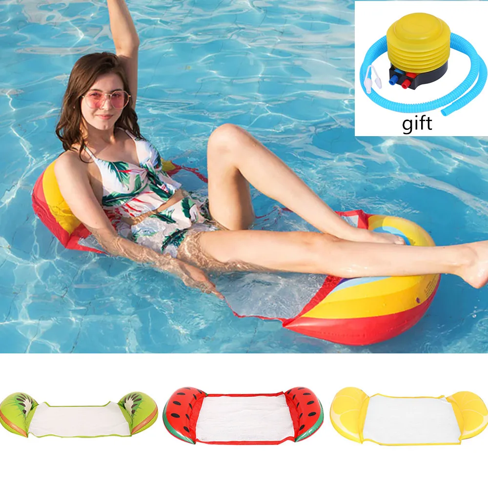 Надувное палубное кресло из ПВХ плавающая кровать надувной бассейн водный гамак