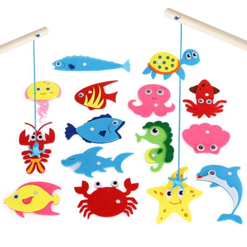 Детский сад учится играть Рыбалка магнитное развитие детская Нетканая Площадь