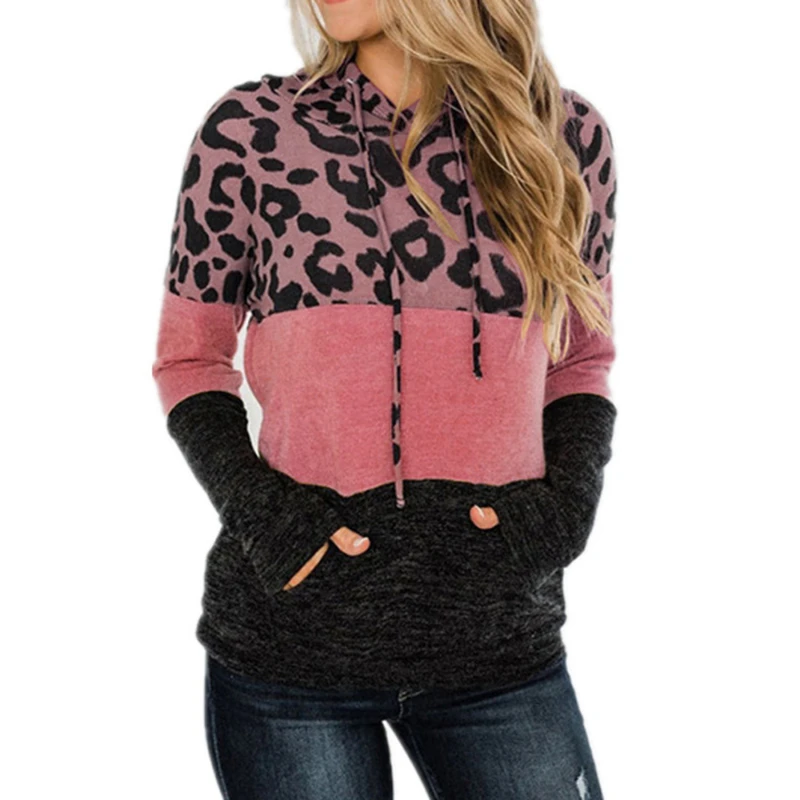

Sweatshirt Women Autumn Winter Floral Print O-neck Stitching Long Sleeve Blouse Pullover Sweatshirts Streetwear Hoodies