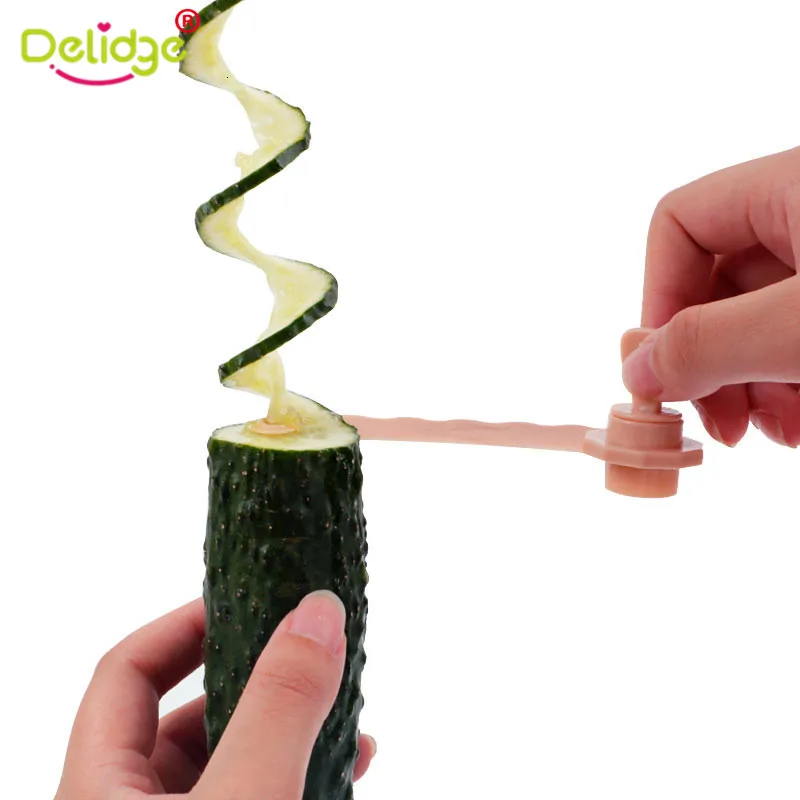 Delidge 1 pc Carrot Spiral Slicer Fruit Floral Carving Knife Vegetable Roll Flower Potato Cutter Kitchen Gadgets