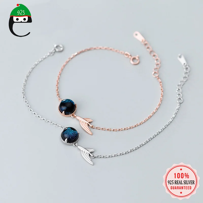 Trusta браслет с рыбьим хвостом из стерлингового серебра 925 пробы милый Кристальный