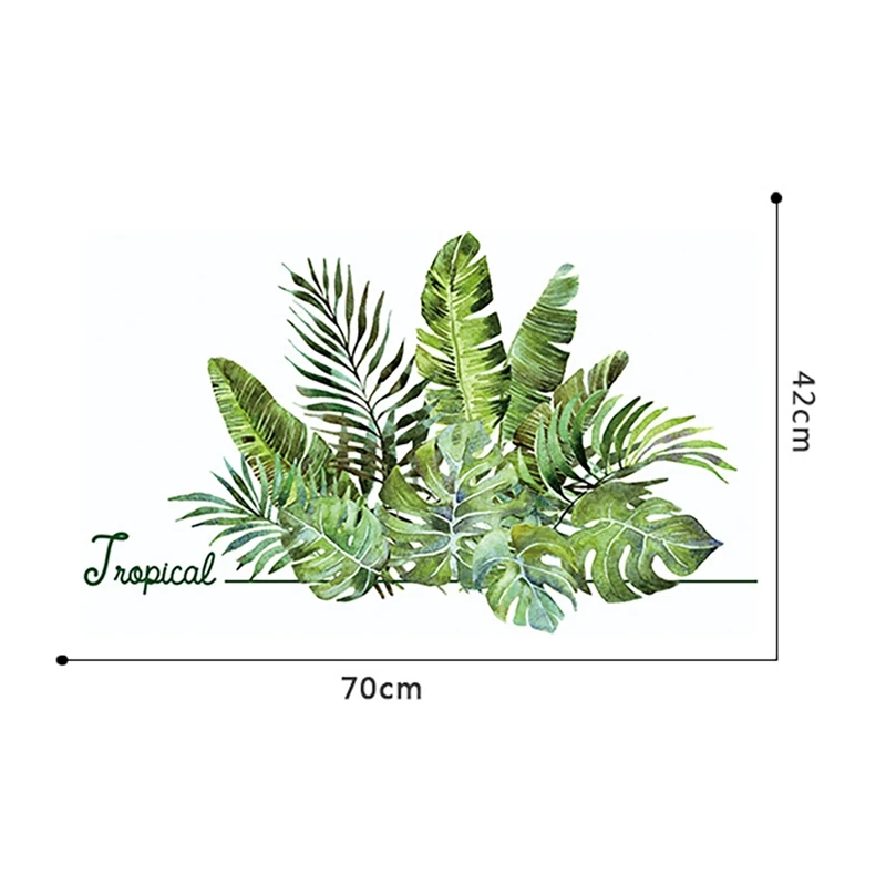 

Wall Deco Tropical Vegetation Wall Stickers Bedside Wall Waist Green Decorative Wall Stickers Ins Simple Wall Stickers