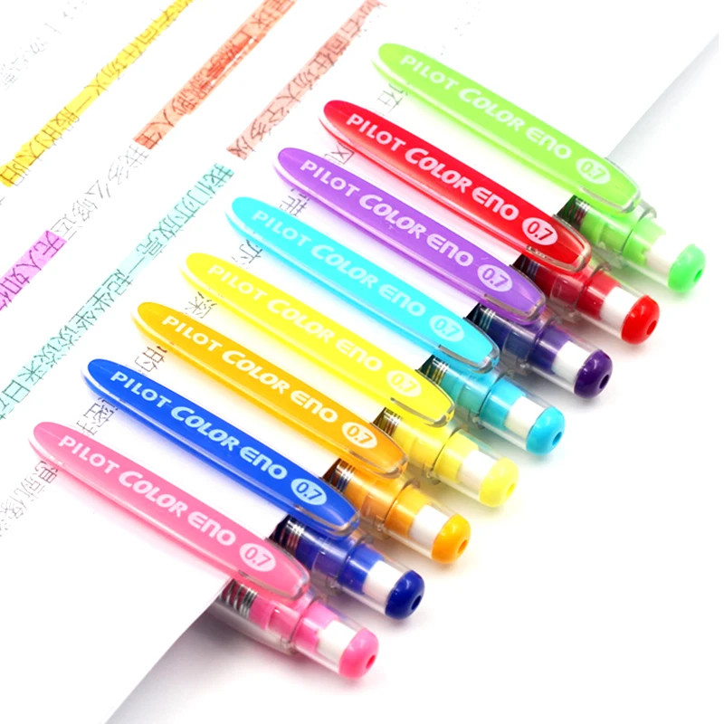 8 шт./лот Pilot HCR 197 Color Eno Mechanical Pencil Lead 0 7 мм|Механические карандаши| |
