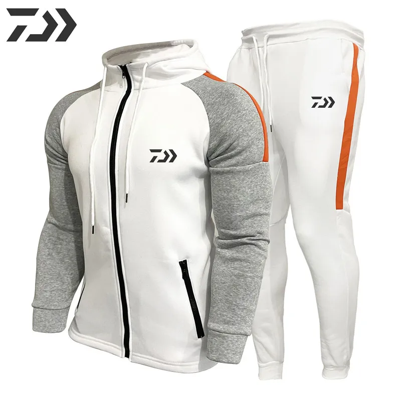 

Daiwa New Trend Fishing Clothing Plus Velvet Sports Suit Outdoor Casual Clothes Two-piece Fishing SuitsHigh Quality Fishing Set