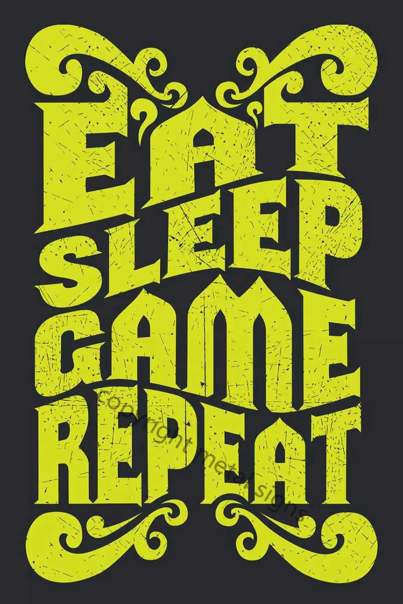 

Жестяная винтажная Металлическая Вывеска «Eat Sleep Game», Настенный декор в стиле ретро, неоновая вывеска для клуба, мужской пещеры, кафе, паба, д...