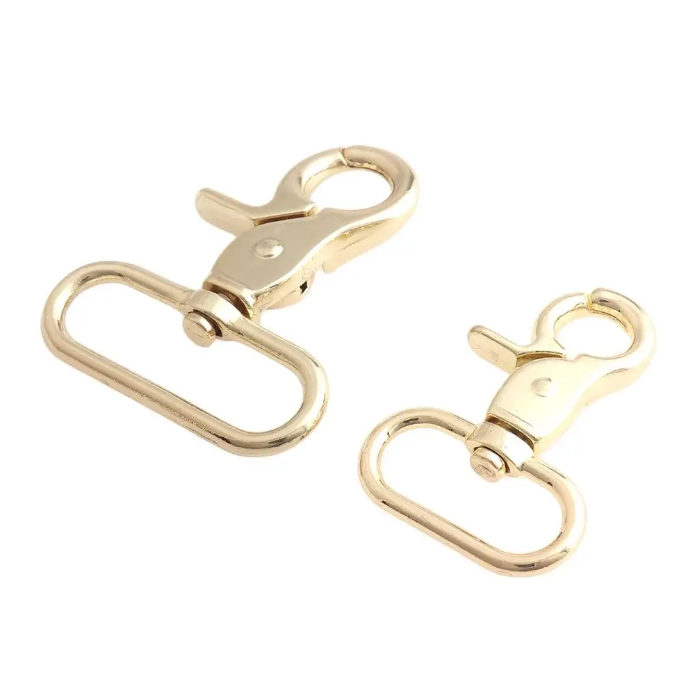 

10pcs 25mm 38mm Metal Gold Swivel Spring Key ring Snap Key Hooks Trigger Lobster Clasps Clip Craft Outdoor Bag Parts Accessories