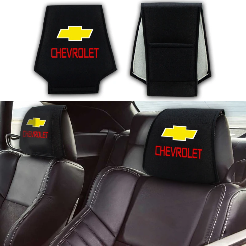 

2PCS Car Headrest Cushion Neck Pillow Case Seat Cover For Chevrolet Cruze Aveo Trax Sail Malibu Captiva Vauxhall Astra J Corsa