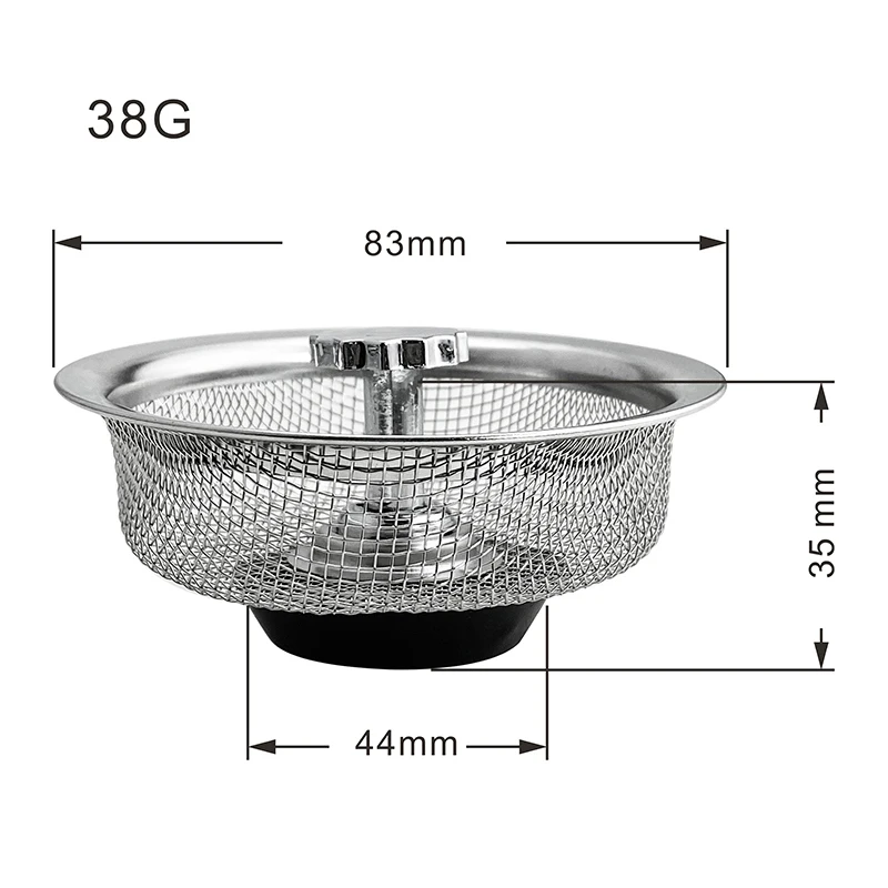 

1PC Sink Strainer Drain Hole Filter Stainless Steel Bathtub Hair Catcher Stopper Floor Drain Leak Net Home Bathroom Kitchen Tool