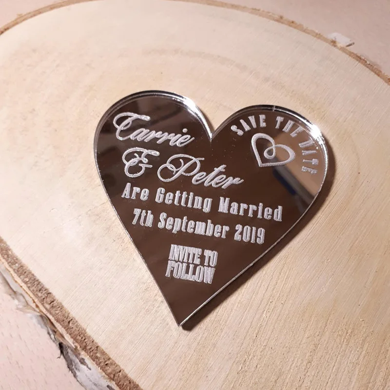 Акриловые Серебристые зеркальные акриловые свадебные карты на заказ подарок для