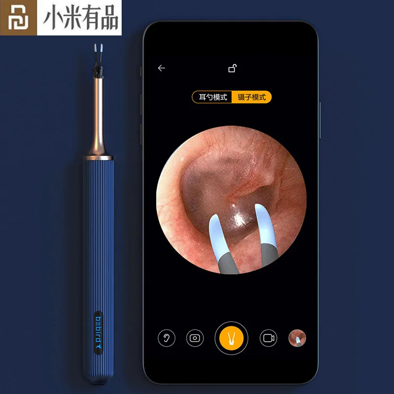 

Youpin Bebird Note 3 Intelligent Visual Ear Stick 1000W Ear Cleaning Endoscope Mini Camera Otoscope Borescope Ear Picker Tool