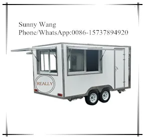 fast food truck trailer with high roof coffee bike for snack food hot dog cart