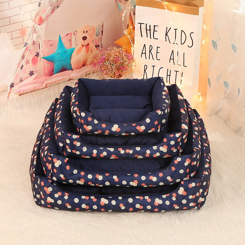 Лежанка для домашних животных диваны с ковриком Всесезонная кровать кошек и