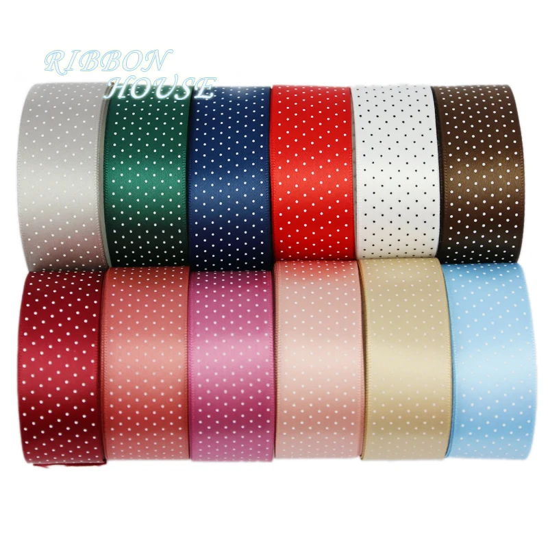 Атласная Лента ручной работы с рисунком 2 м/лот 25 мм|Ленты для шитья| |