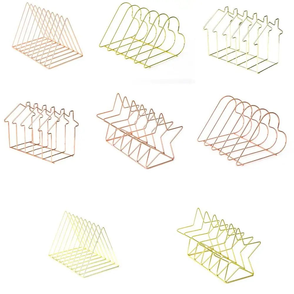Орнаменты в скандинавском стиле треугольная Подставка для книг из розового