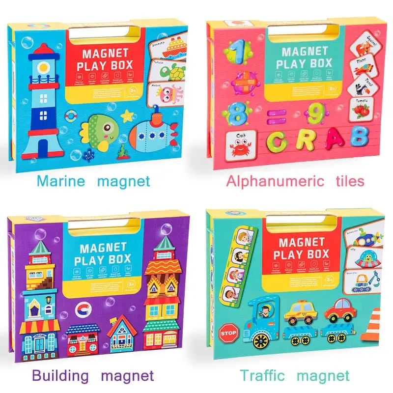 

Magnetic Book Children Educational Toy Brain Training Game Magnetic Puzzle Cartoon Magnetic Jigsaw Puzzles Toddler Toy Game Gift