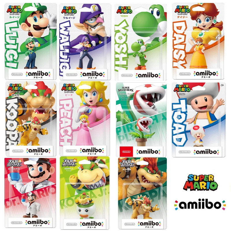 Фигурка Amiibo из серии Super Mario Luigi Peach Yoshi Bowser Donkey Kong для wii U