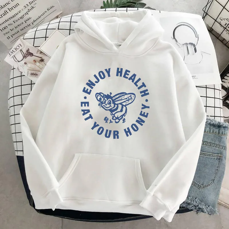 

Enjoy Health Eat Your Honey Hoodies Funny Fashion Hoodies Women Sweatshirt One Direction Gothic Pullover Graphic Harajuku Hoody