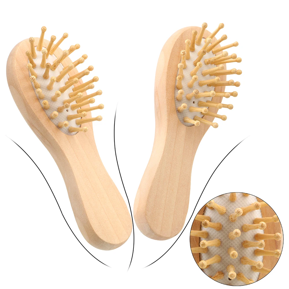 

Massage Bamboo Brush Scalp Hair Care Healthy Healthy Paddle Cushion Salon Styling Brush Anti-Hair Loss Wood Comb
