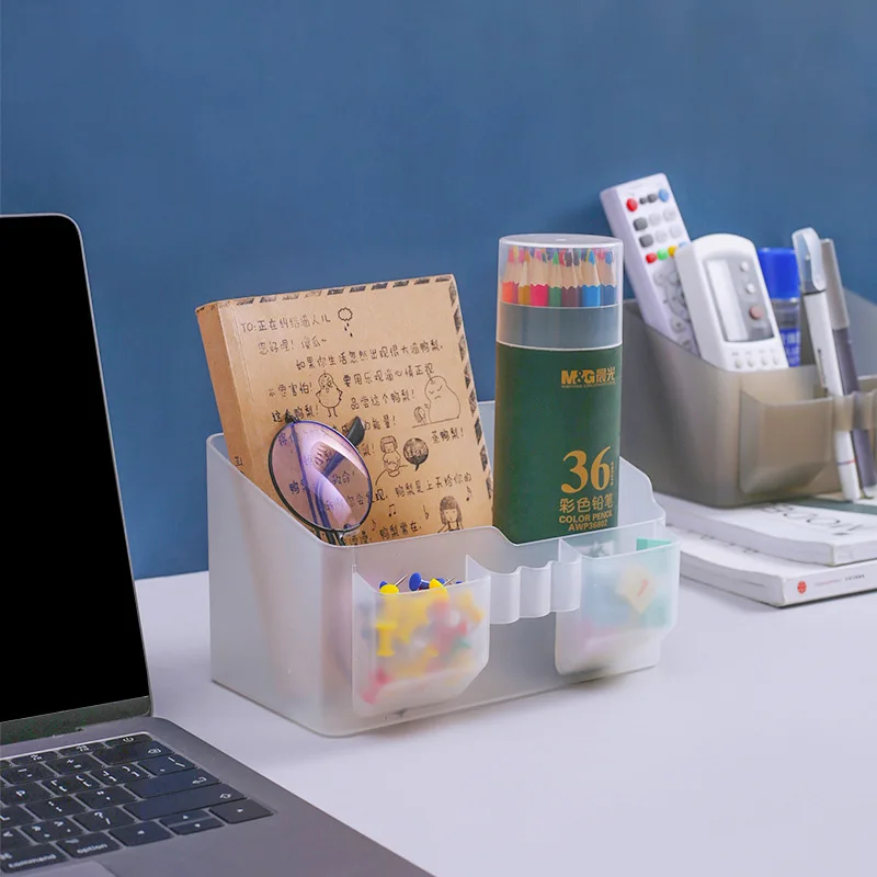 

Simple Plastic Desktop Multi-compartment Cosmetic Storage Box Household Student Dormitory Storage Box Sorting Box Organizer Home