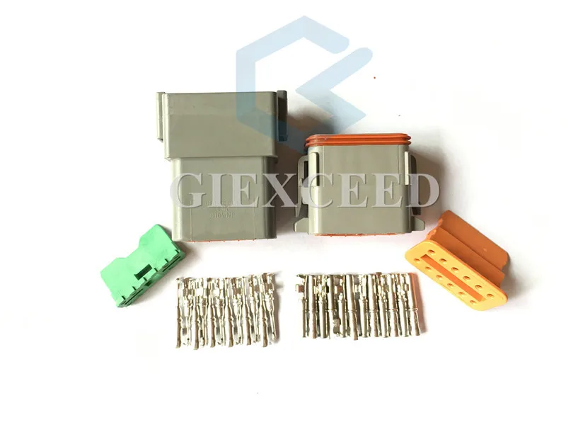 12 контактов Φ DT Серия Женский штекер серый Разъем Автомобильный