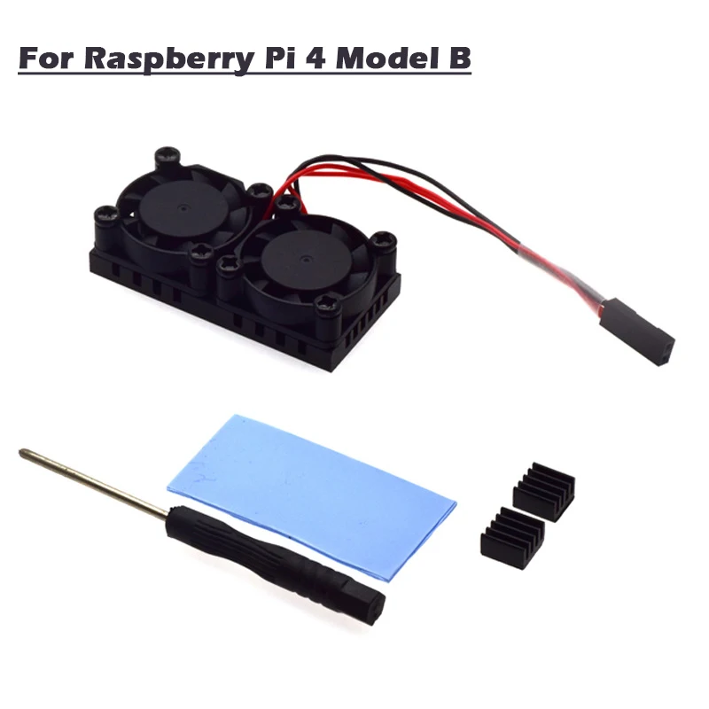 Raspberry Pi 4 Модель B 3B + двойной вентилятор с комплектом радиаторов 4B комплект