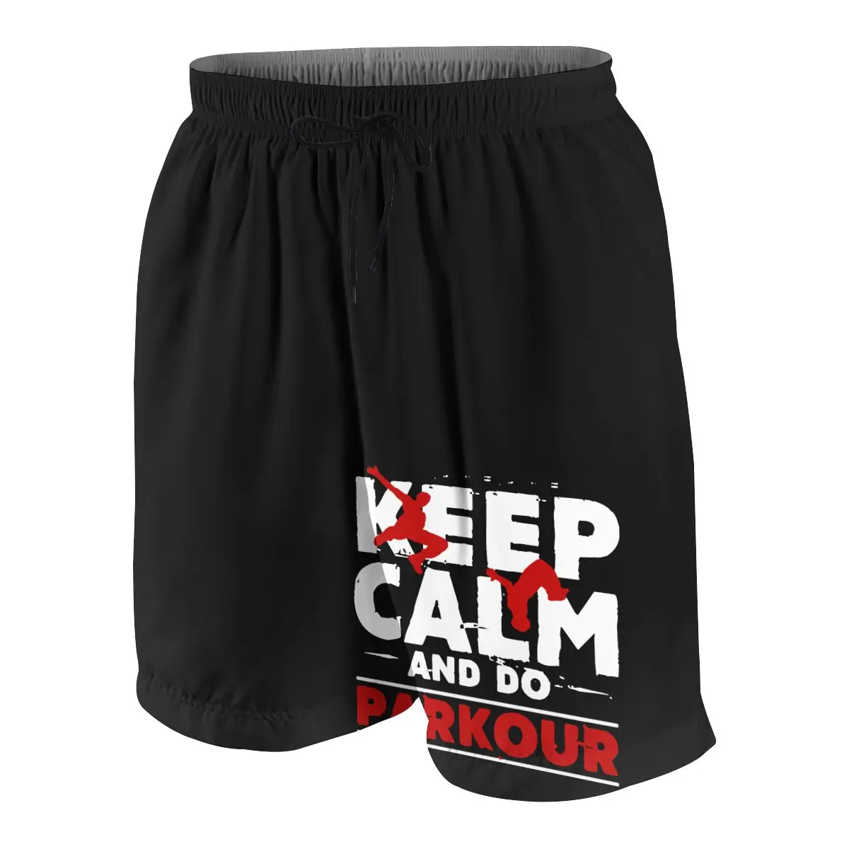 

Keep Calm And Do Parkour Summer Young Shorts Cotton For Beach Short Sports Pants 3D Print Elastic Fashion Wild Leisure
