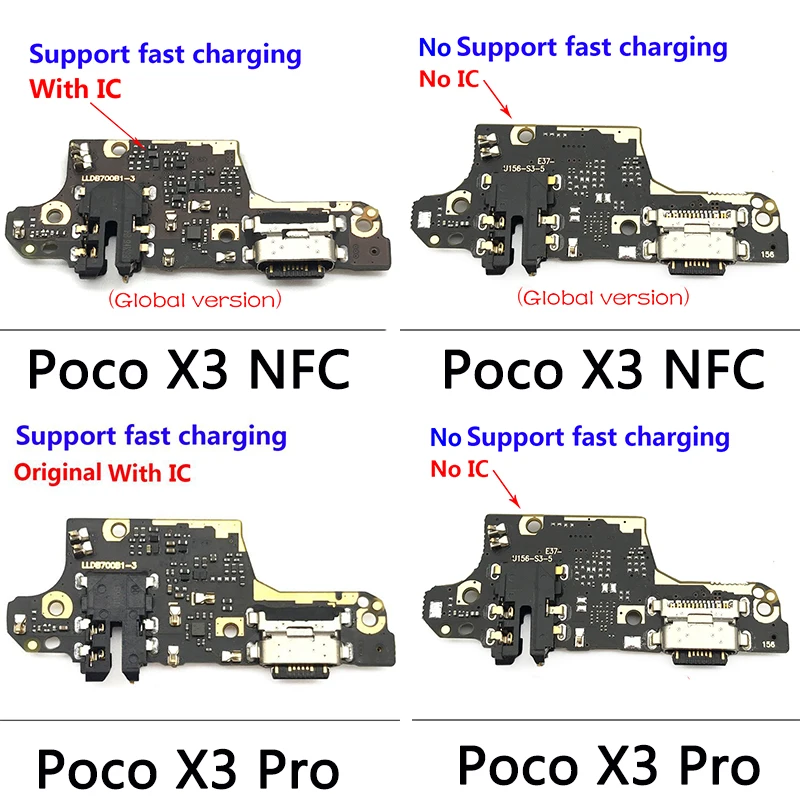 

5Pcs/lot Original New Charging Port Connector Flex Cable For Xiaomi Poco X3 NFC Global Version Poco X3 Pro Charging Port Connect