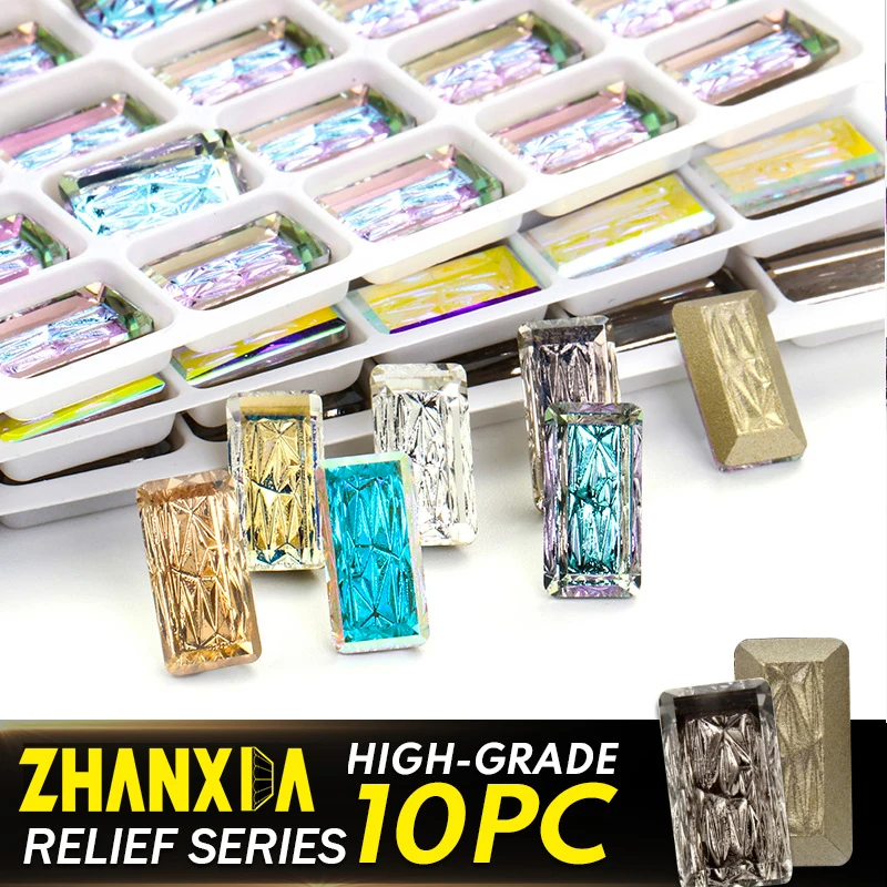 

Стразы из черного стекла с плоской задней поверхностью, 3d рельефные Золотые кристаллы стразы для украшений, платьев, украшения для обуви, яп...