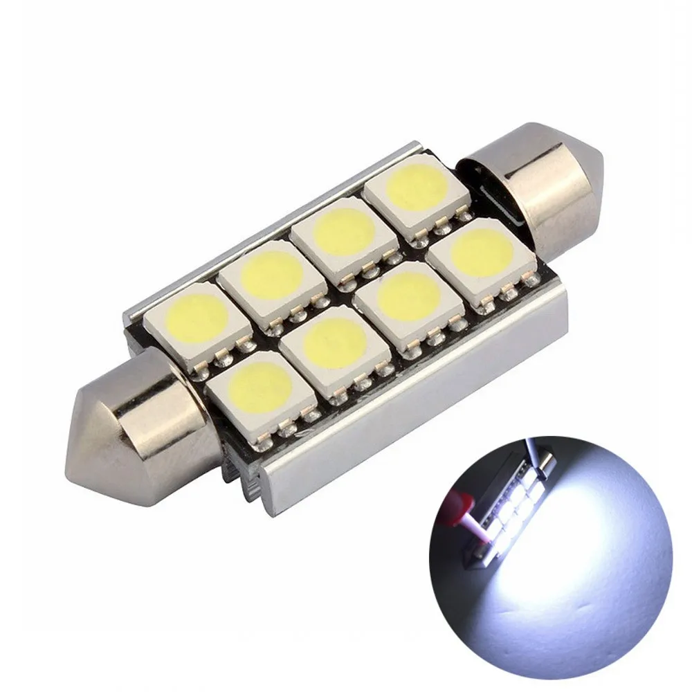

Светодиодная CAN-шина декодирование двойной наконечник 5050 8smd 39 41 лампа для чтения крыша лампа номерного знака