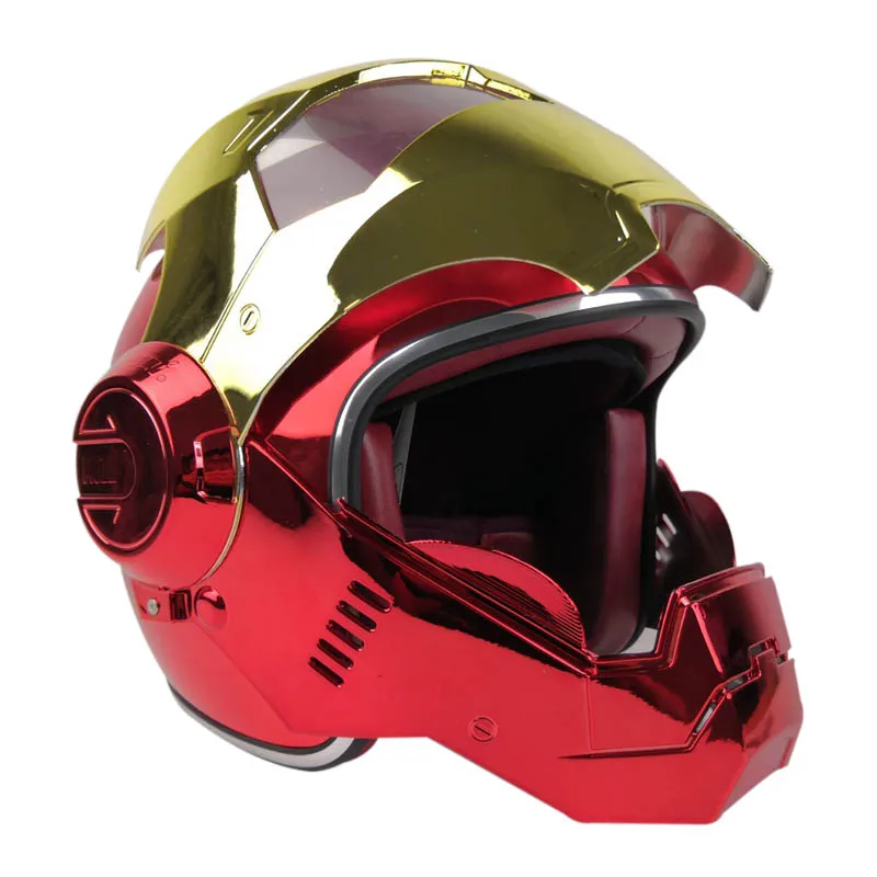 Vcoros полный уход за кожей лица Железный человек moto cycle шлем со съемной и моющейся подкладкой capacetes de moto ciclista capacete
