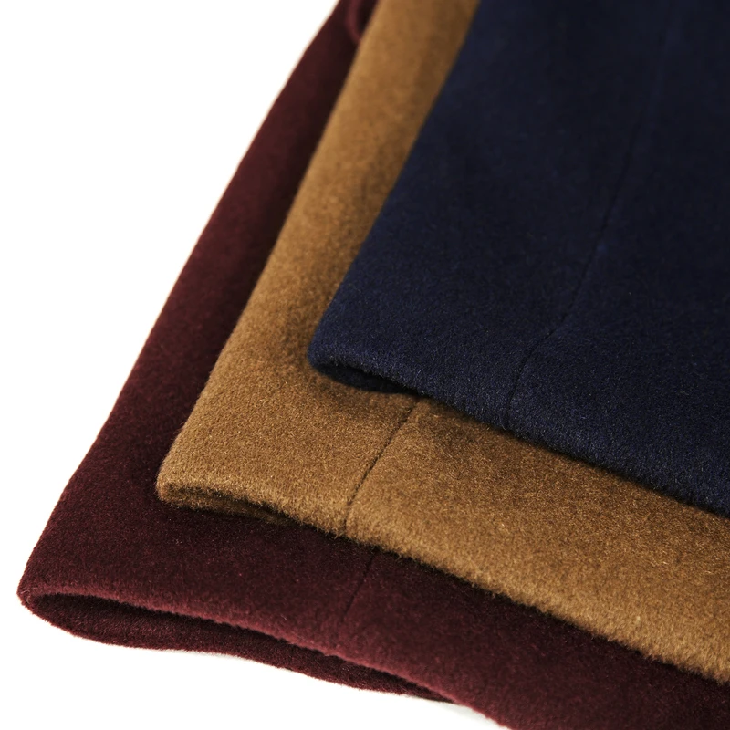 

Winter Men Wool Cashmere Coat Long Jackets Section Woolen Trench Coat Blends Fashion Duffle Overcoats Mandarin Business Cashmere