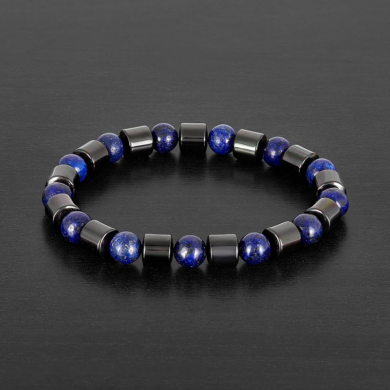 Новинка 2019 модный браслет для мужчин роскошный гематит 8 мм тигровый глаз