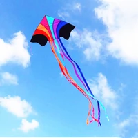 free shipping flying rainbow kite string line kids kites factory outdoor toys large kite reel delta kite for adults surfing easy