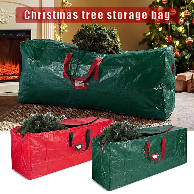 

Сумка для хранения рождественской елки, вместительный водонепроницаемый органайзер, портативная многофункциональная сумка на молнии, Пря...