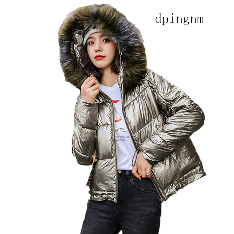 

Winter Jacket Women New 2019 Coats Artificial raccoon hair collar Female Parka black Thick Cotton Padded Lining Ladies m-XXL