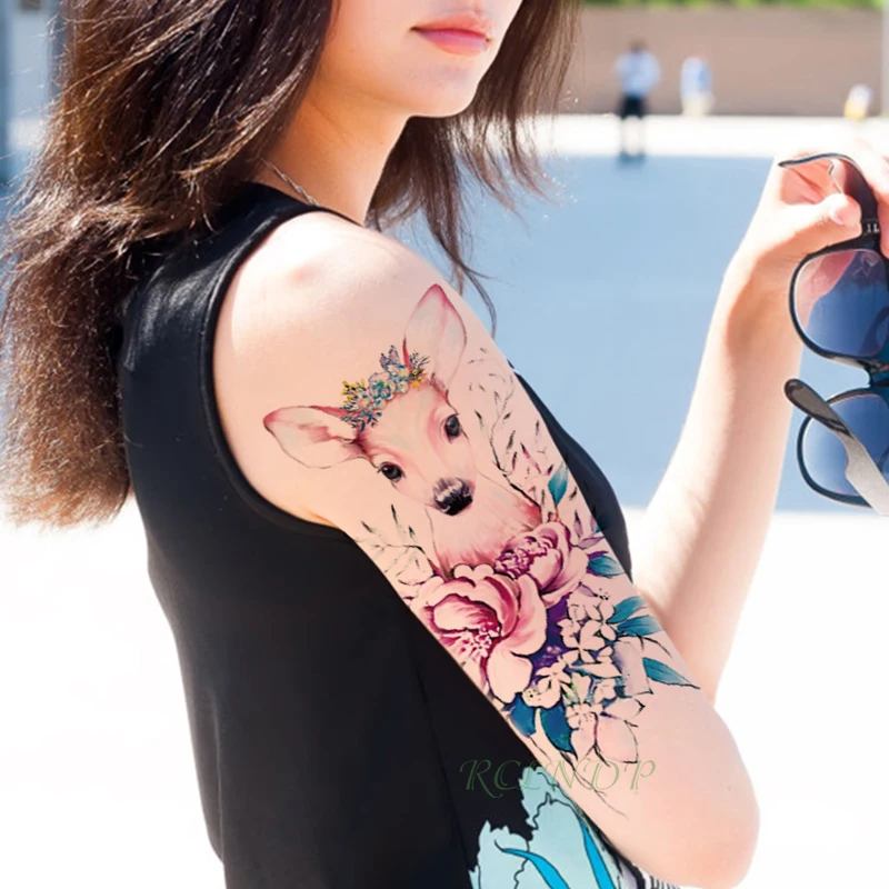 Водонепроницаемые временные тату-наклейки большого размера японские Манга