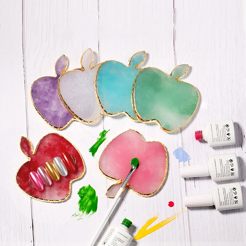 Apple Форма из смолы Палитра для ногтей декоративный поднос окрашенный органайзер