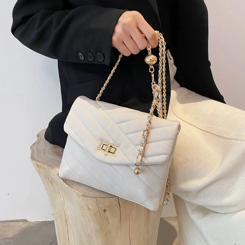 Вместительные сумки через плечо для женщин, повседневные универсальные брендовые сумочки на цепочке, тоуты высокого качества, весна-лето