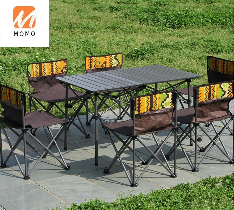 買取 キャンプ,ビーチ,家族,ピクニック,庭用のポータブル折りたたみテーブルと椅子セット