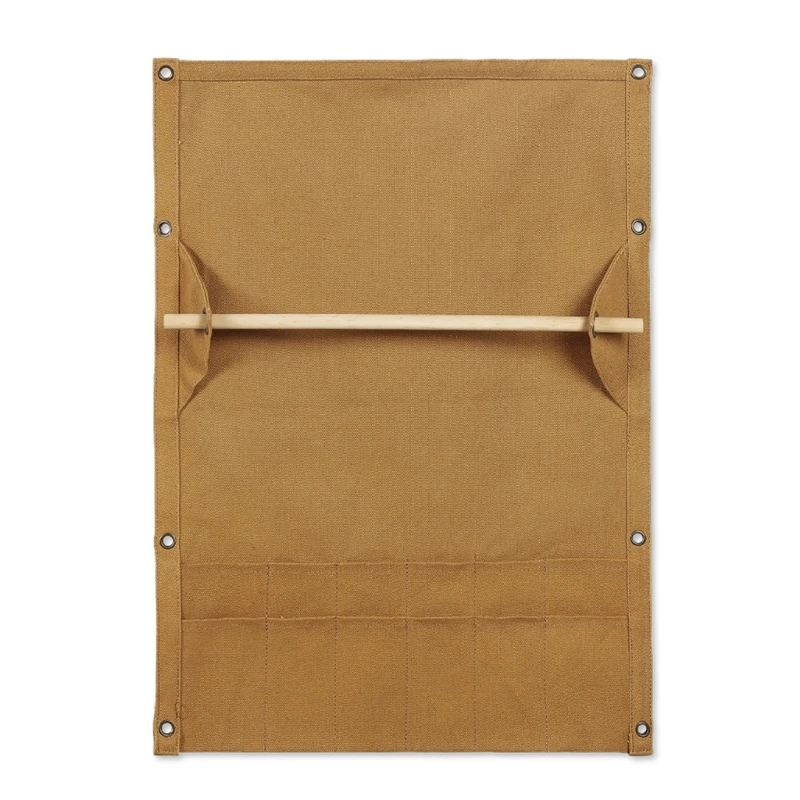

Outdoor Camping Canvas Tableware Storage Bag Portable 12 Pockets Towel Rack Holder Picnic BBQ Cutlery Hanging Organizer New