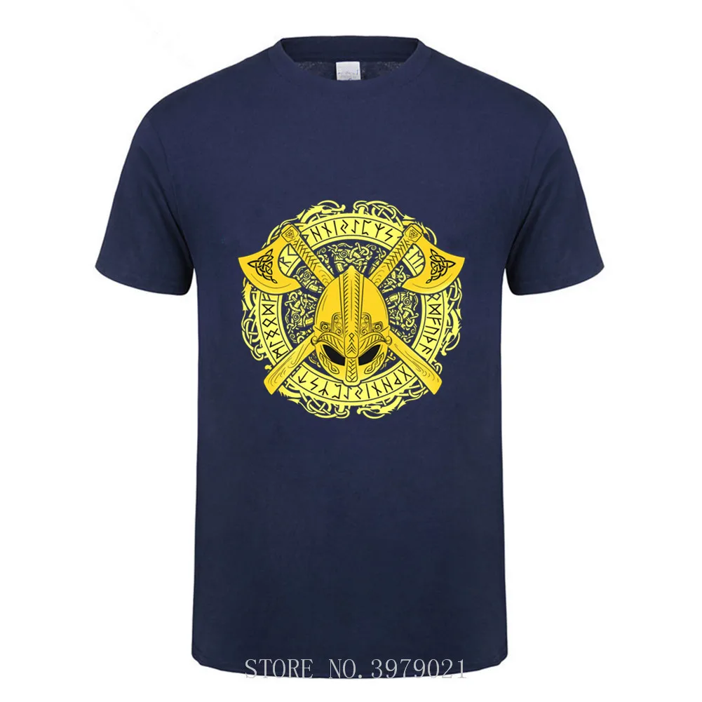 Повседневные футболки скандинавские Викинги страх не смерти Ворон наклейка воин