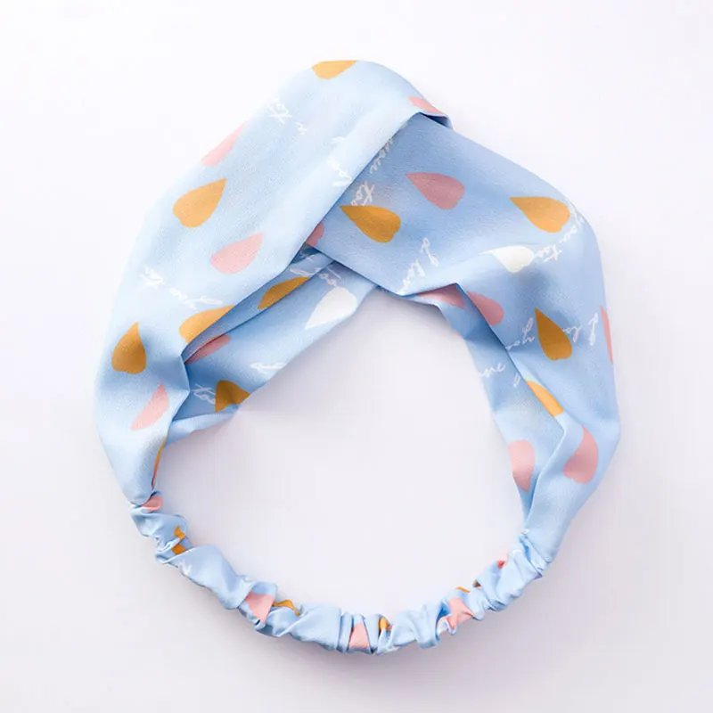 Новая эластичная повязка на голову Бохо для волос с цветочным принтом девочек