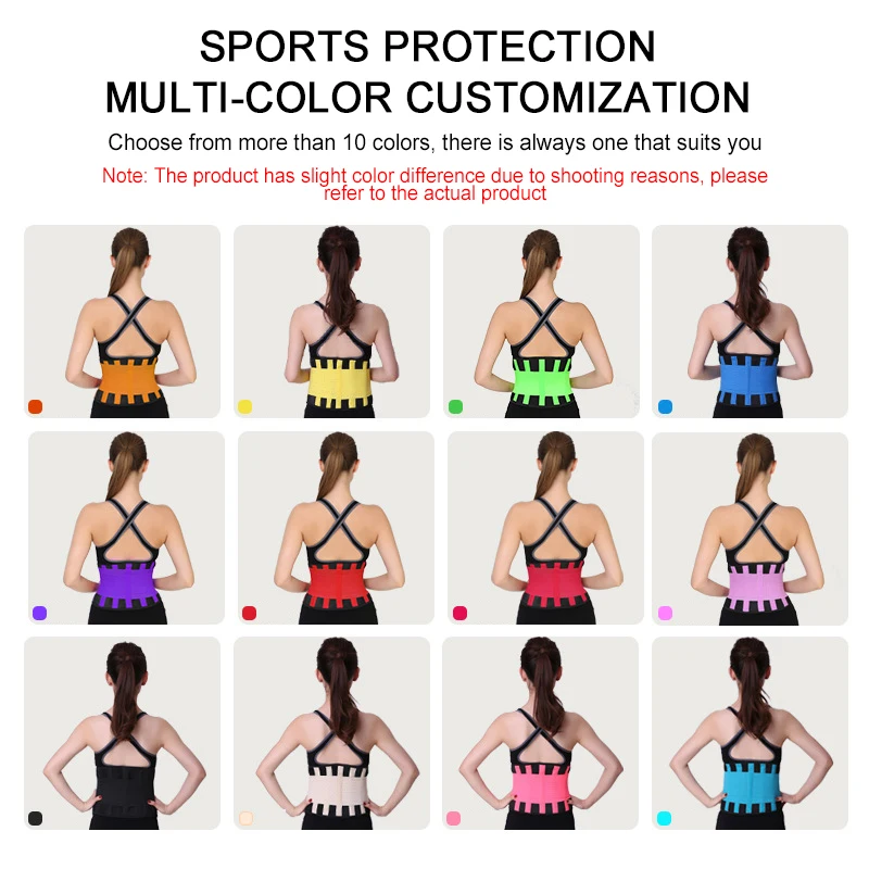 

New Color Protective Belt Support Sports Belt Fitness Yoga Sweating Waist Protection Belly Waist Belt Neoprene Material