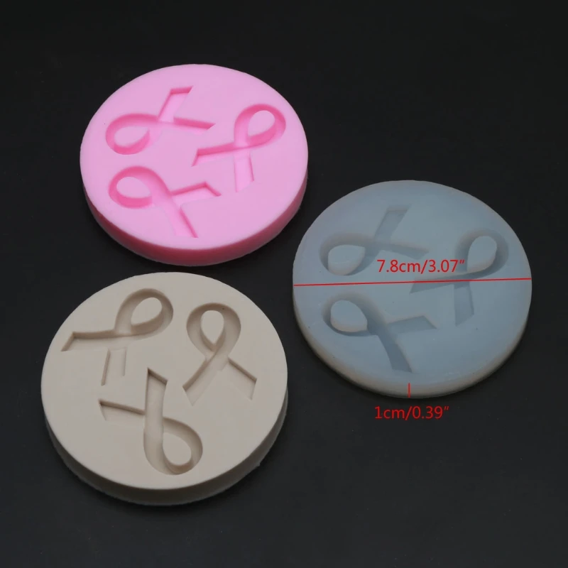 

DIY AIDS Cancer Awareness Bow Keychains Mold Silicone Red Ribbon Bow Epoxy Resin Mold Jewelry Making Tools Colors Random