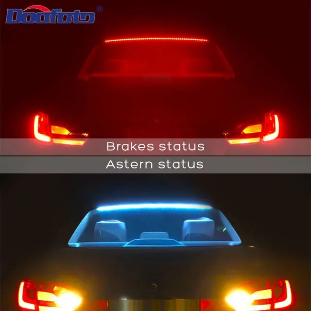 100cm Auto Licht Auto High Mount Brems stopper Lichter Zubehör Auto laufen  Sicherheit Warnung Blinker LED Streifen Lampen wasserdicht