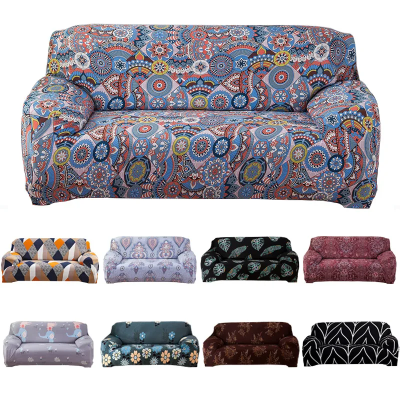 

Elastic Sofa Covers Living Room L Shape Couch Cover Polyester&Spandex Sofa Protectors Washable Dustproof Slipcovers 1/2/3/4seats