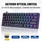 Проводные механические клавиатуры GK61 RGB Type-C, 61 клавиша, оптический переключатель Gateron, горячая замена, программируемые игровые механические клавиатуры
