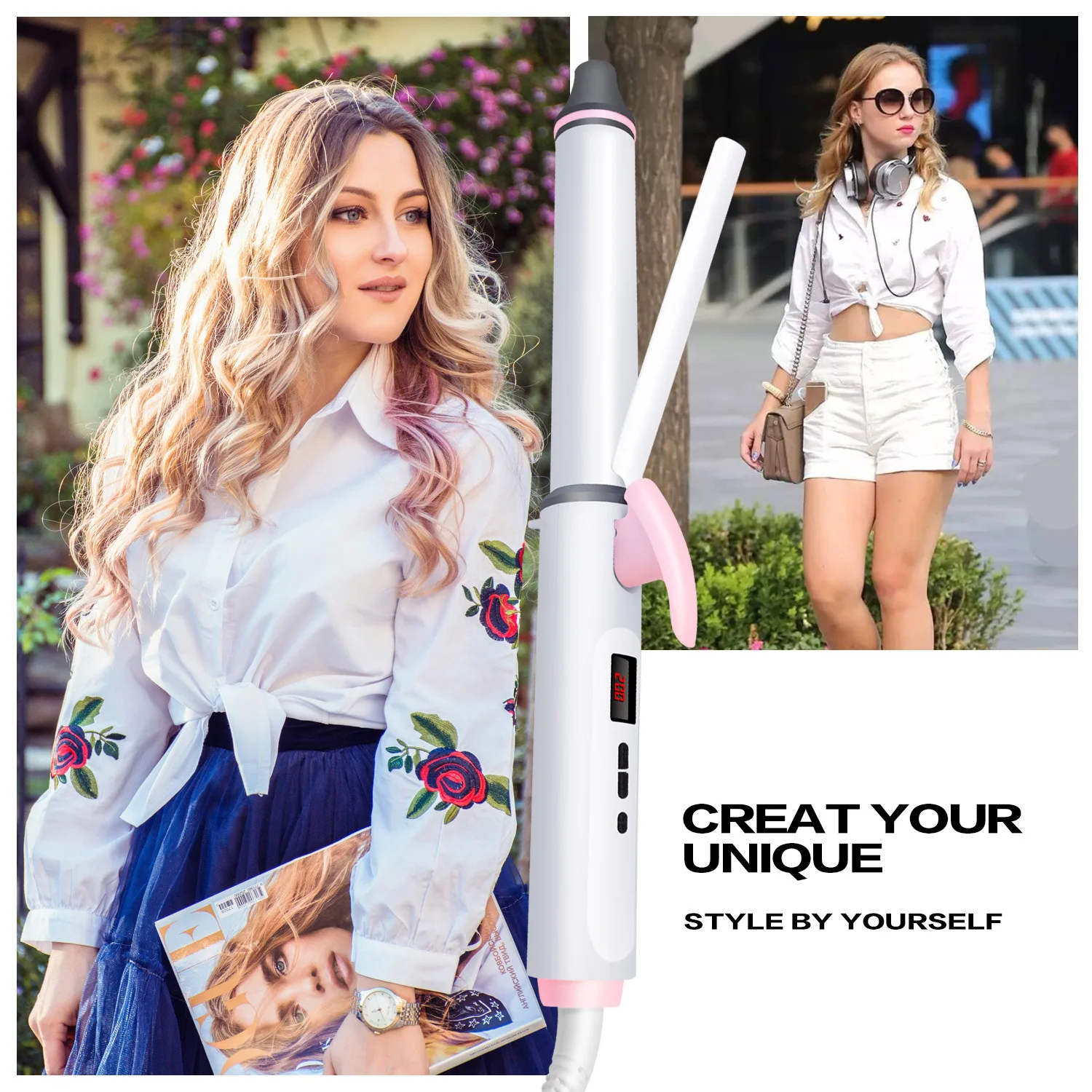 Щипцы для завивки волос профессиональные электрические стайлер с большой