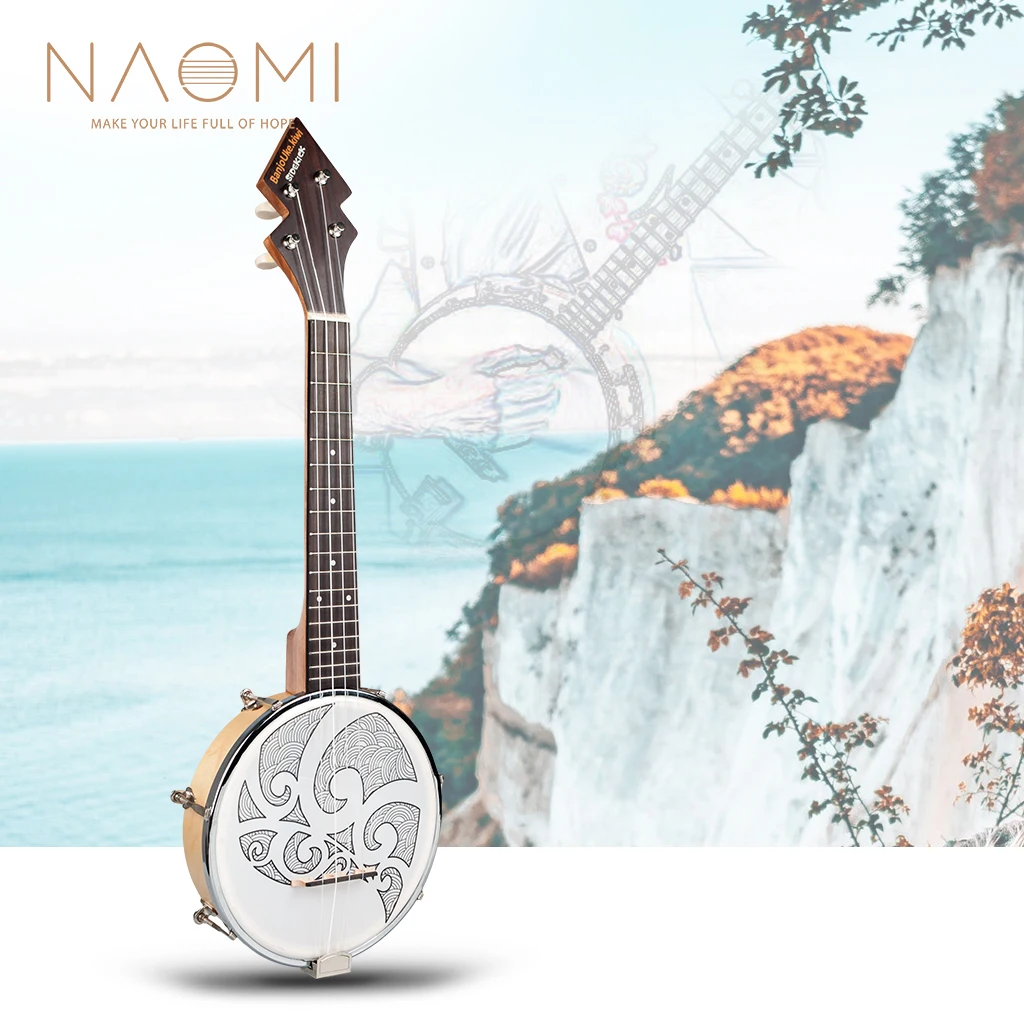 Наоми укулеле Banjolele Tenor Banjo W/Gig Bag + тюнер ремень New|Укулеле| |