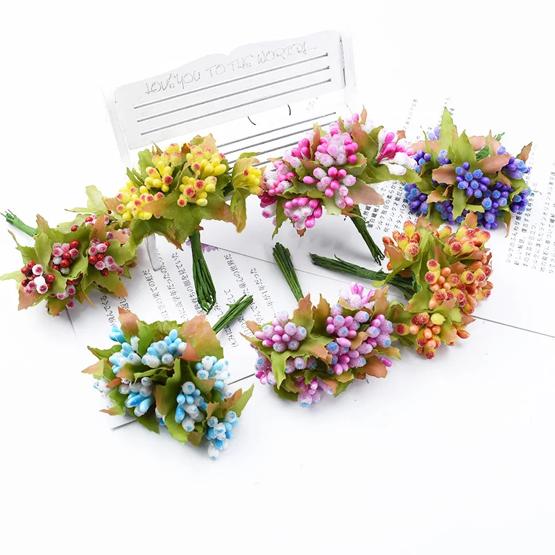 10 штук скрапбукинга цветы stamen Рождественские декоративные цветочные венки вазы